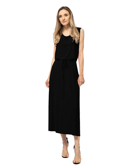 Maxi Length Drawstring Dress
