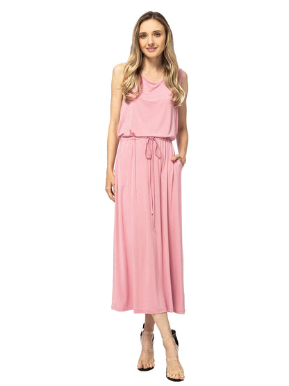 Maxi Length Drawstring Dress
