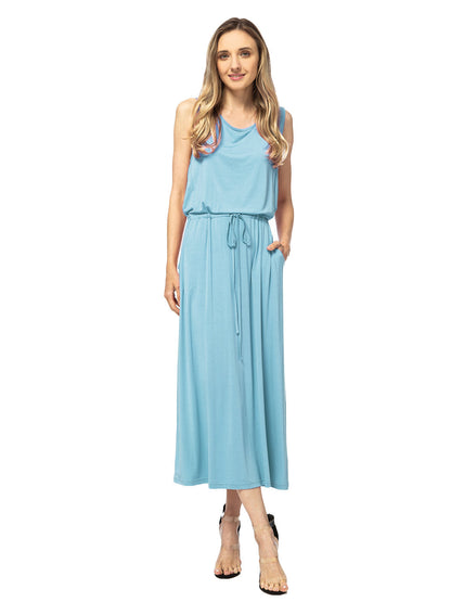 Maxi Length Drawstring Dress