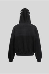 Calligraphy Typography Full Zip Hoodie