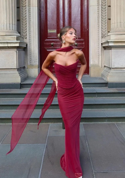 Strapless Bodycon Maxi Dress