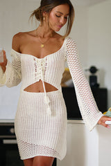 Knit Hollow Out Swim Cover Up