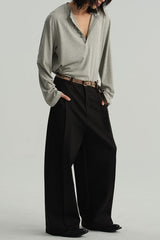 Henley Neck Soft Comfortable Long Sleeve Tee