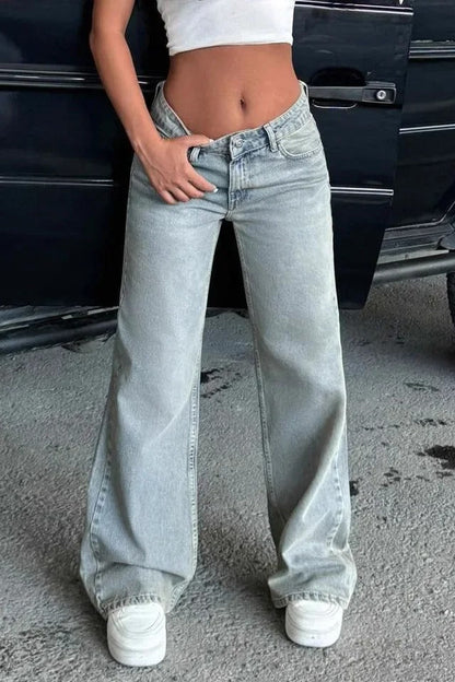 Comfortable Casual Straight Leg Denim Jeans