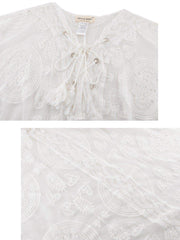 Embroidered Sheer Midi Dress