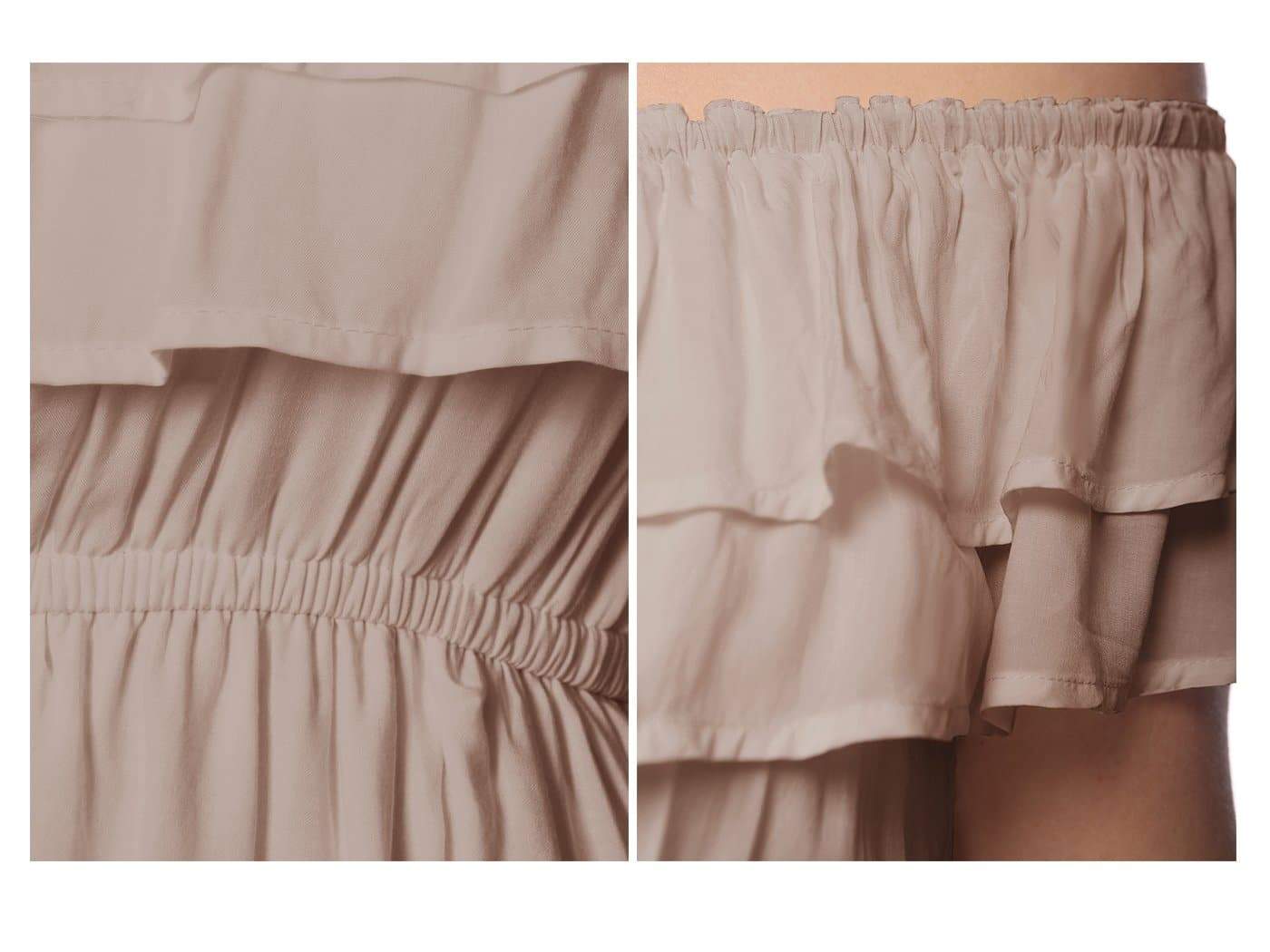 Plus Size Off Shoulder Ruffle Empire Dress