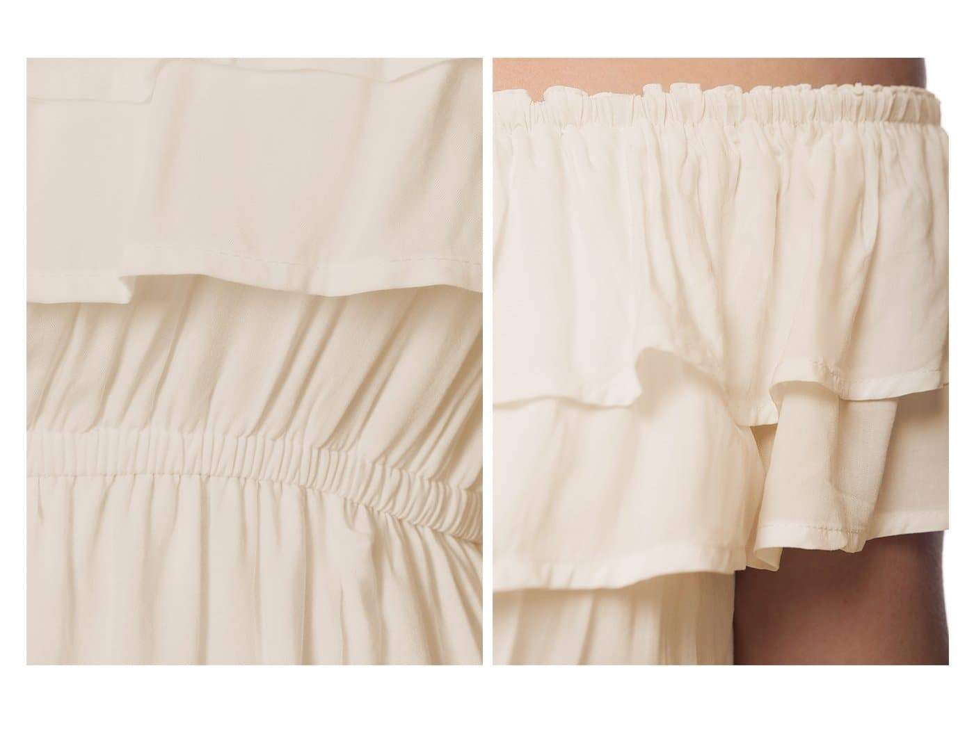 Plus Size Off Shoulder Ruffle Empire Dress