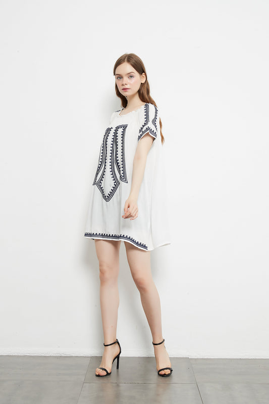 Printed Versatile Off Shoulder Dress