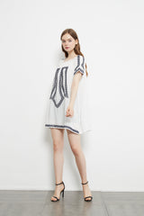 Printed Versatile Off Shoulder Dress