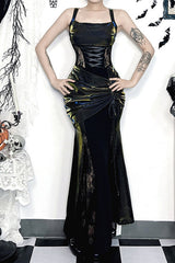 Asymmetrical Lace Gothic Dress