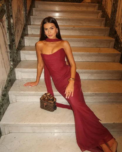Strapless Bodycon Maxi Dress