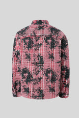 Distressed All Over Plaid Long Sleeve Shirt