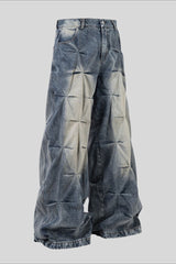 Origami Pleat Wide Leg Jeans