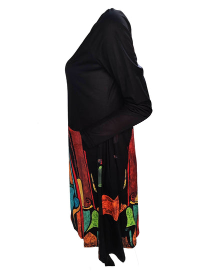 Smooth Silhouette Midi Dress