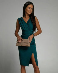 SHAE - STYLISH MINI DRESS WITH V-NECK