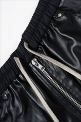 Coated Layered Pocket Flared Cargo Pants