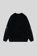 Mohair Flame Graphic Relaxed Sweater