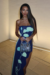 Elegant Floral Print Sleeveless Bodycon Maxi Dress