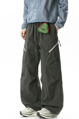 Zip Pocket Technical Wide Leg Pants