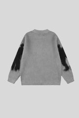 Typography Graphic Relaxed Knit Cardigan