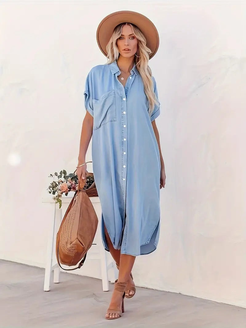 Samira-Shirt dress with fixed