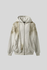 Fleece Lined Deconstructed Washed Coat