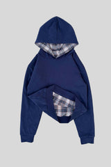 Reversible Plaid Pullover Hoodie