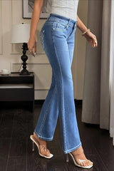 High Waist Skinny Flare Jeans