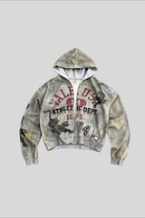 Washed Varsity Graphic Pullover Hoodie
