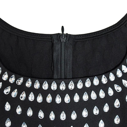 Rhinestone Sleeveless Hip Dress