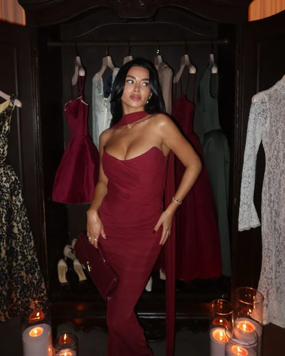 Strapless Bodycon Maxi Dress