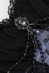 Halloween Two-Tone Jacquard Gothic Dress