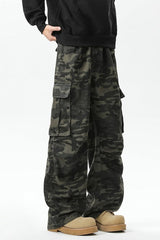 Camo Multi Pocket Straight Leg Pants