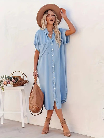 Samira-Shirt dress with fixed