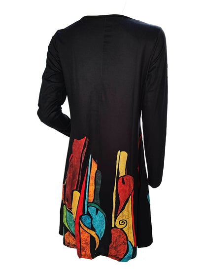 Smooth Silhouette Midi Dress