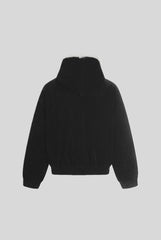 Fur Trim Suede Toggle Hooded Coat