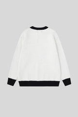 Statue Graphic Colorblock Relaxed Sweater