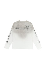 Distressed Number Graphic Long Sleeve T-Shirt