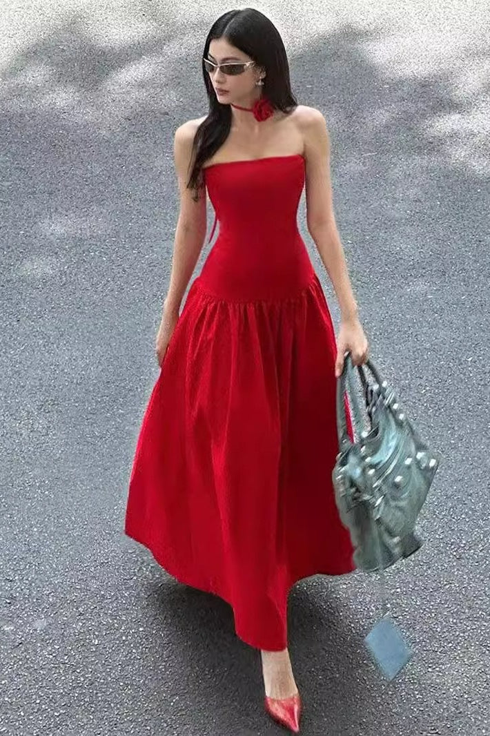 Floral Ruched Waist Party Dress