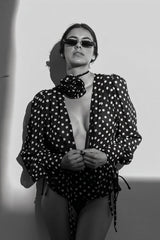 Gilda Polka Dot Long Sleeve Blouse