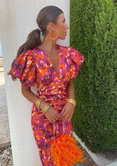Puff Sleeves Dress