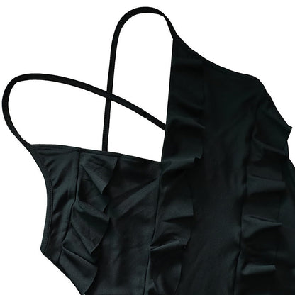 Vneck Ruffled Maxi Dress