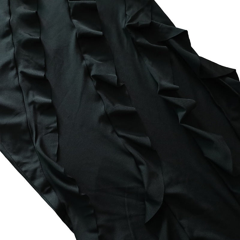 Vneck Ruffled Maxi Dress