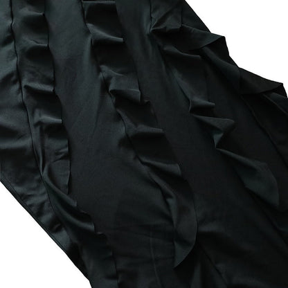 Vneck Ruffled Maxi Dress