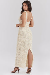 AHNA - LUXURIOUS PETAL DRESS