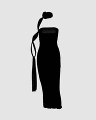 Esadora Flora Neckpiece Charming Maxi Tube Dress