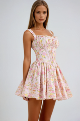 Floral Corset Short Dress