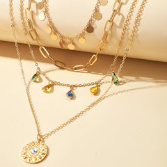 Constantina Boho Necklaces - Layered Colorful Teardrop