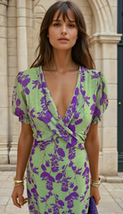 CRIS - FLORAL LONG DRESS