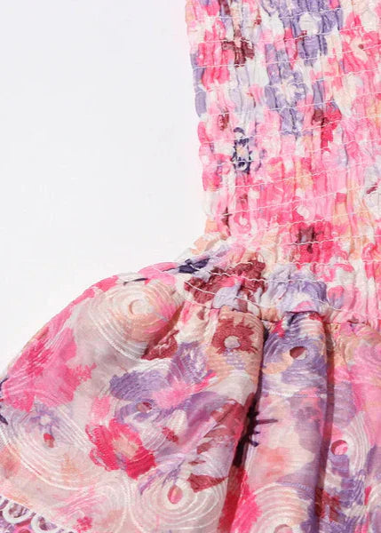 Strapless Floral Dress